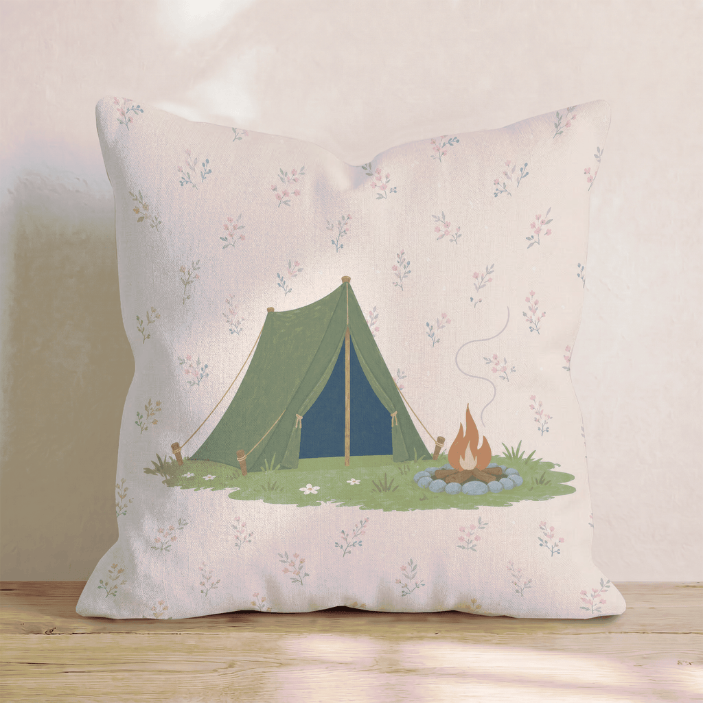 Pitch a Tent Throw Pillow - Hillcroft Home