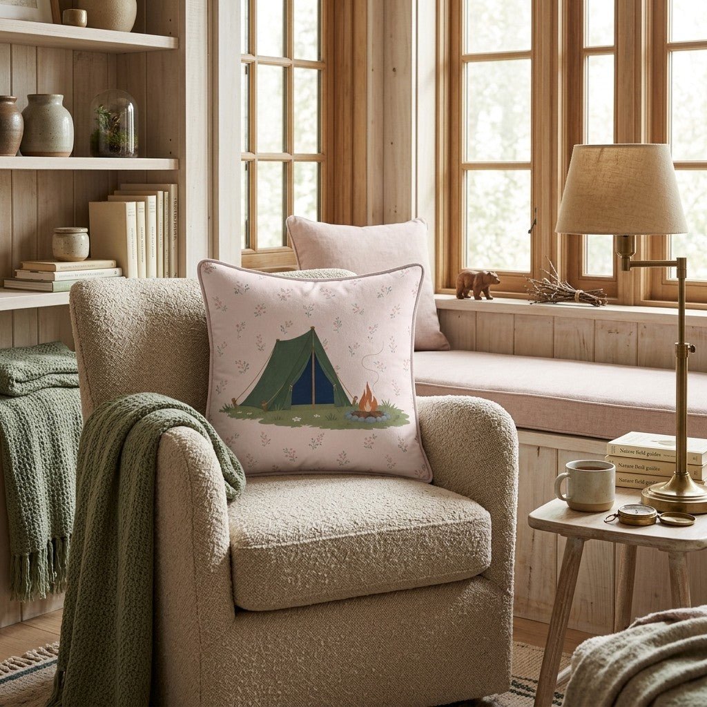 Pitch a Tent Throw Pillow - Hillcroft Home