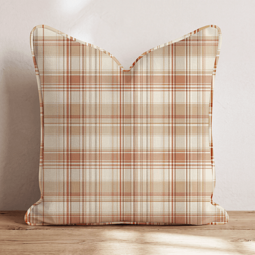 Plaid Autumn Season Throw Pillow - Hillcroft Home