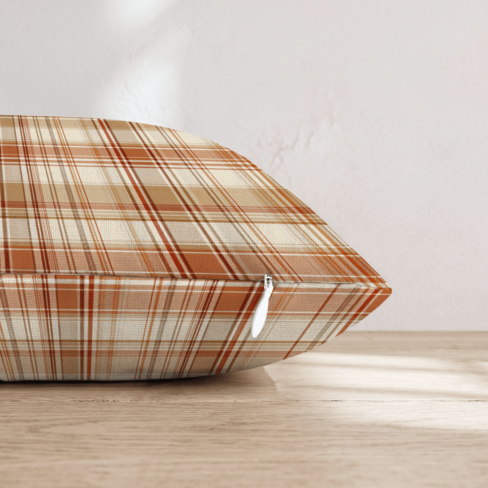 Plaid Autumn Season Throw Pillow - Hillcroft Home