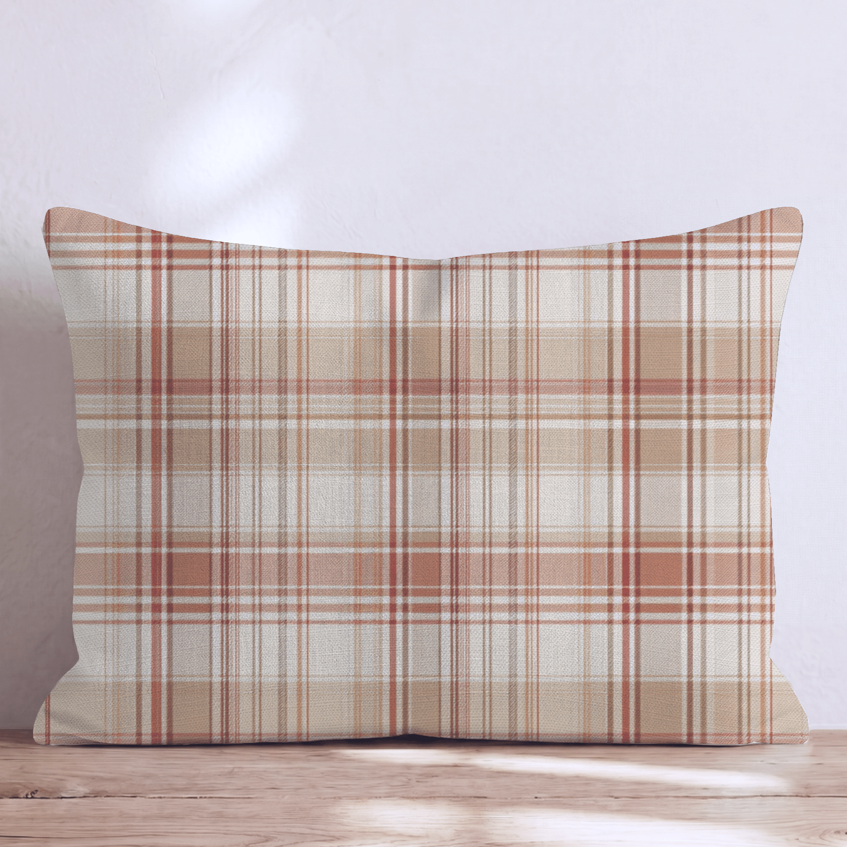 Plaid Autumn Season Throw Pillow - Hillcroft Home