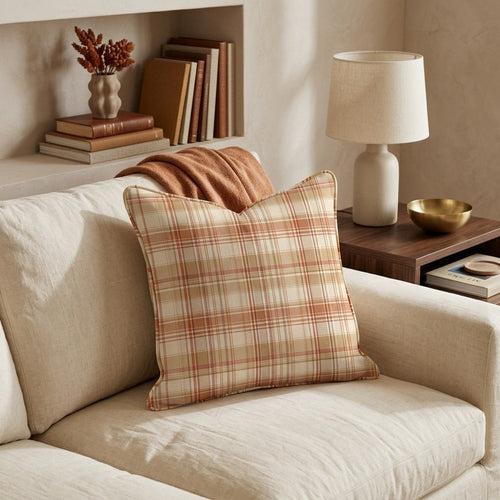 Plaid Autumn Season Throw Pillow - Hillcroft Home