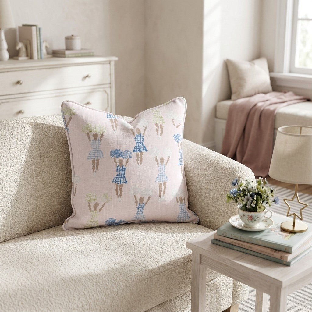 Plaid Cheerleaders Throw Pillow - Hillcroft Home