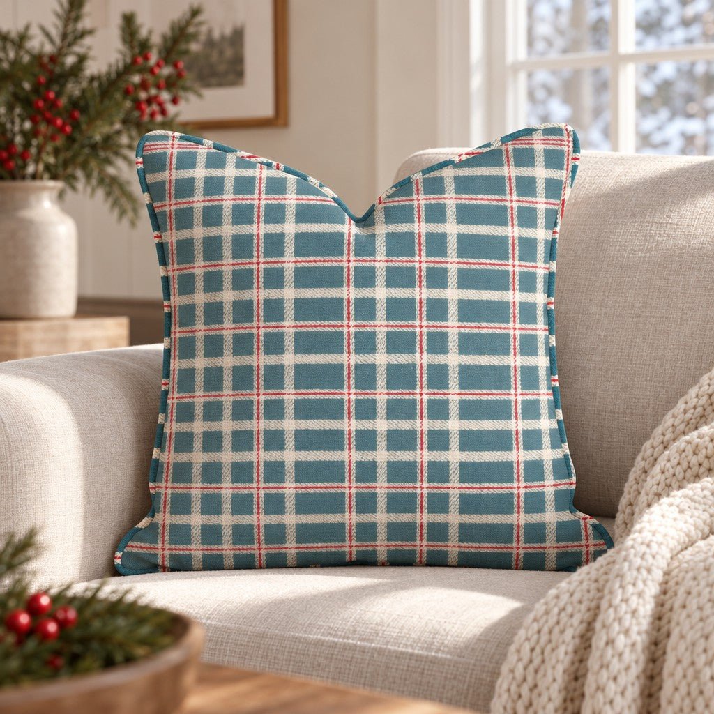 Plaid & Plush Throw Pillow throw pillow - Hillcroft Home