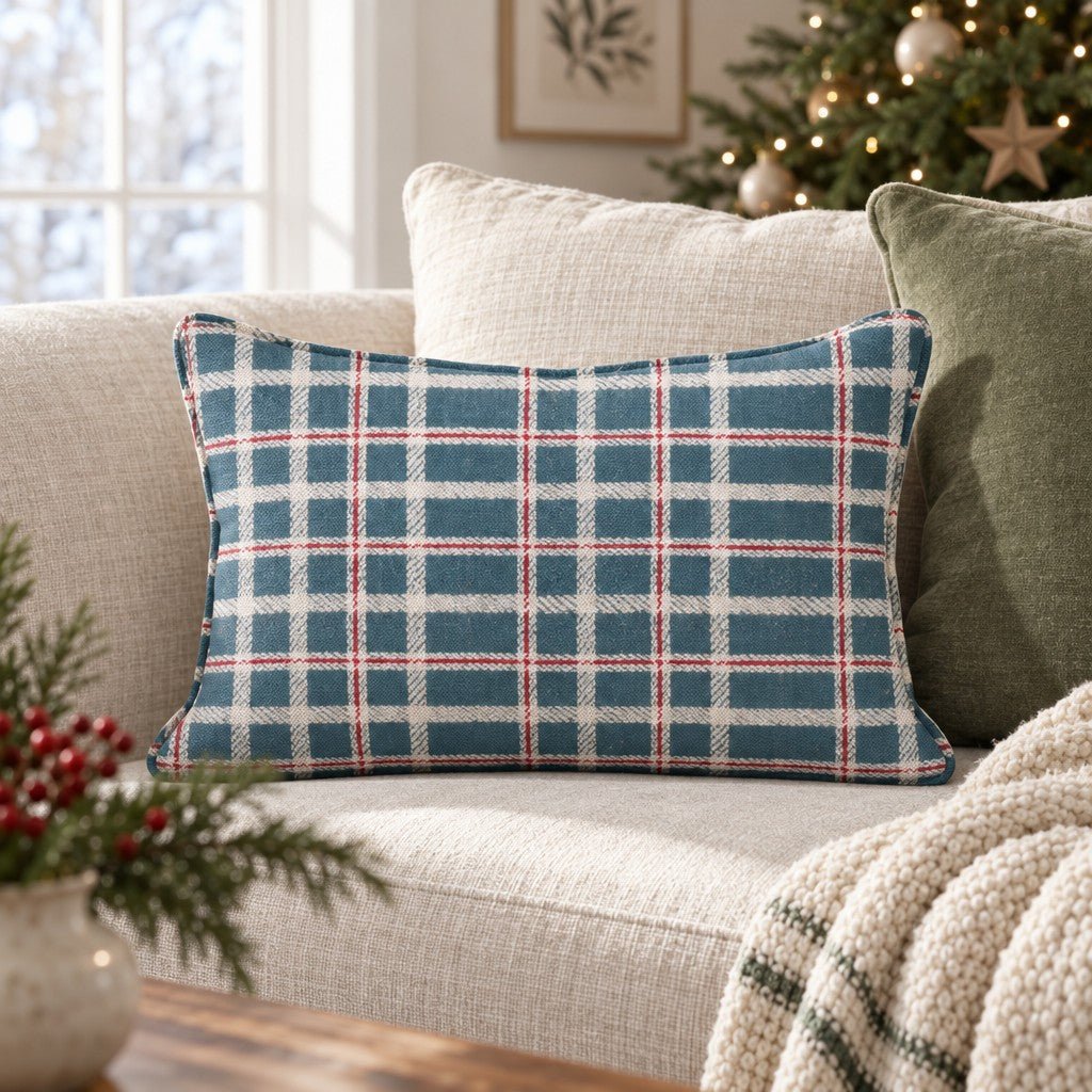Plaid & Plush Throw Pillow throw pillow - Hillcroft Home