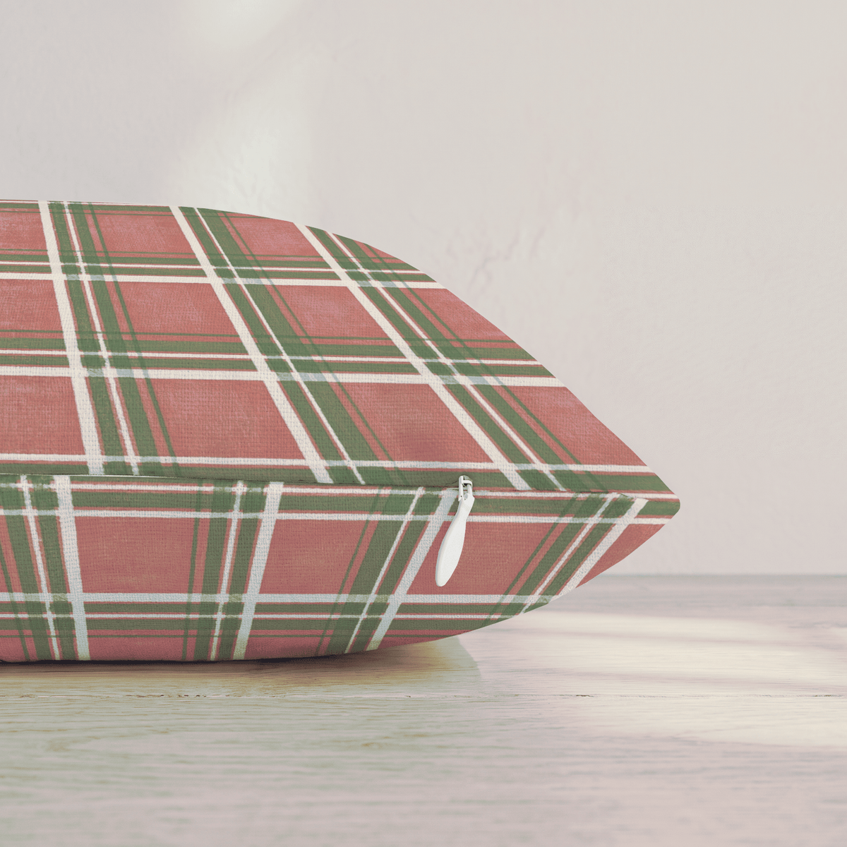 Plaid Tidings Throw Pillow throw pillow - Hillcroft Home