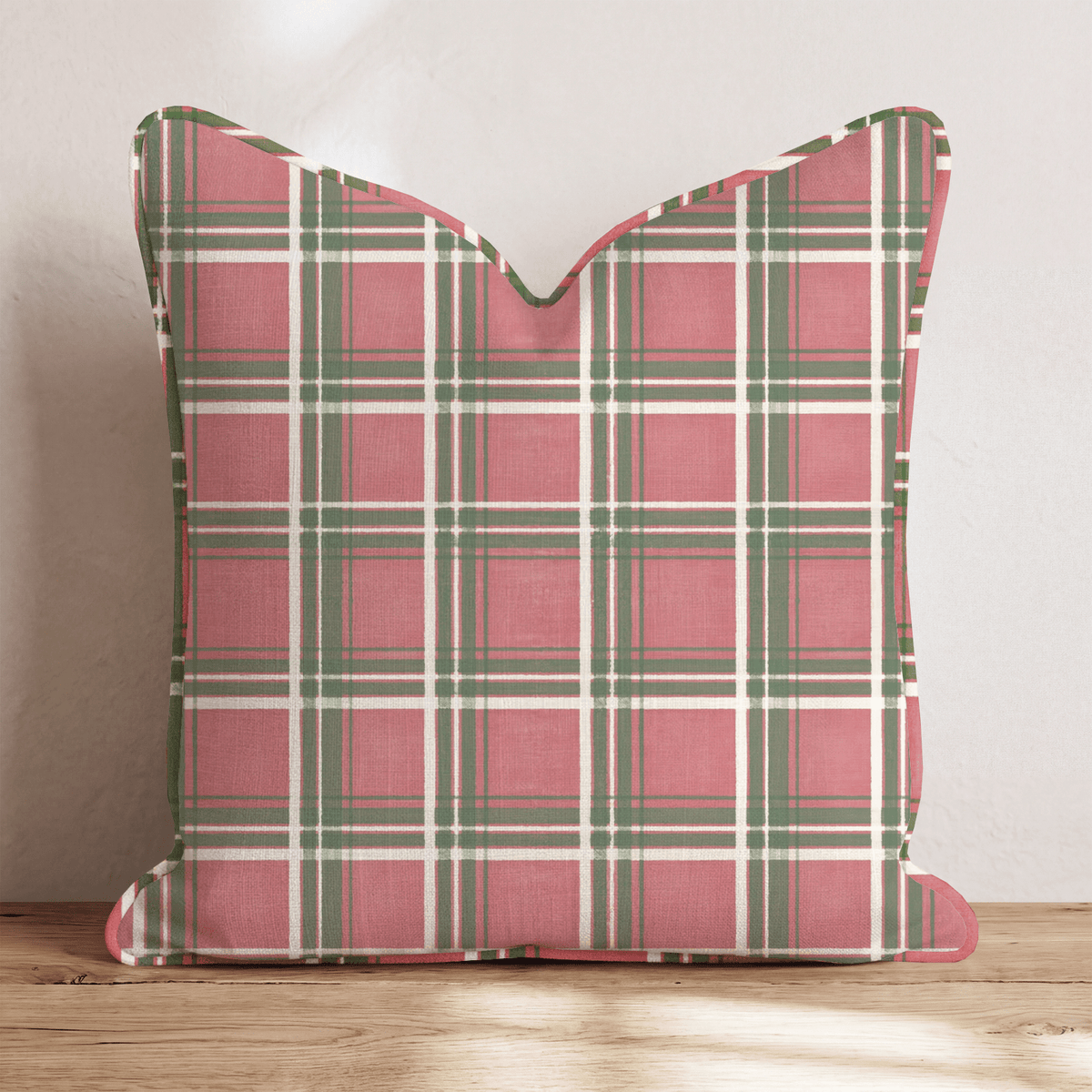 Plaid Tidings Throw Pillow throw pillow - Hillcroft Home