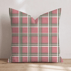 Plaid Tidings Throw Pillow throw pillow - Hillcroft Home