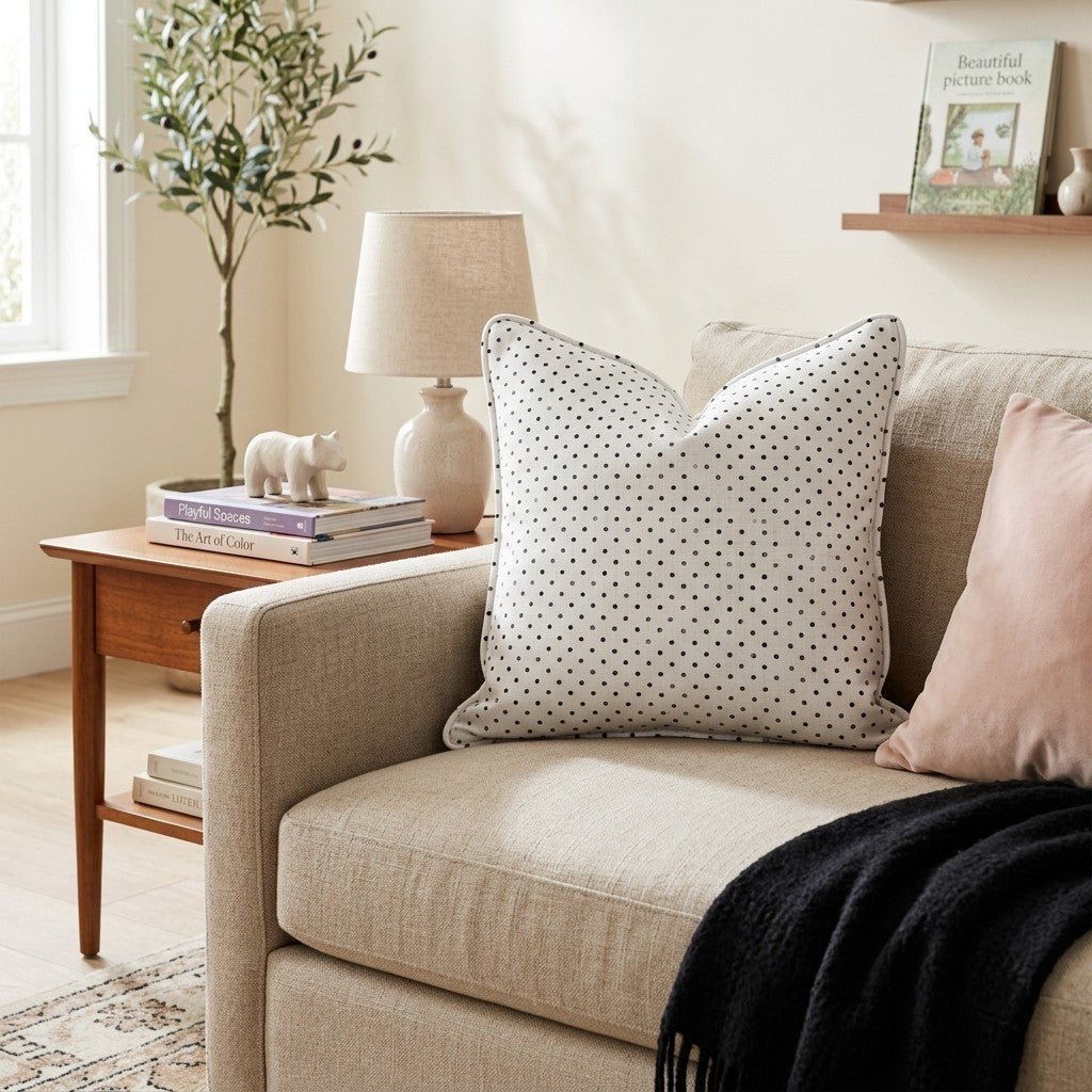 Plain Jane Micro Dots Throw Pillow - Hillcroft Home