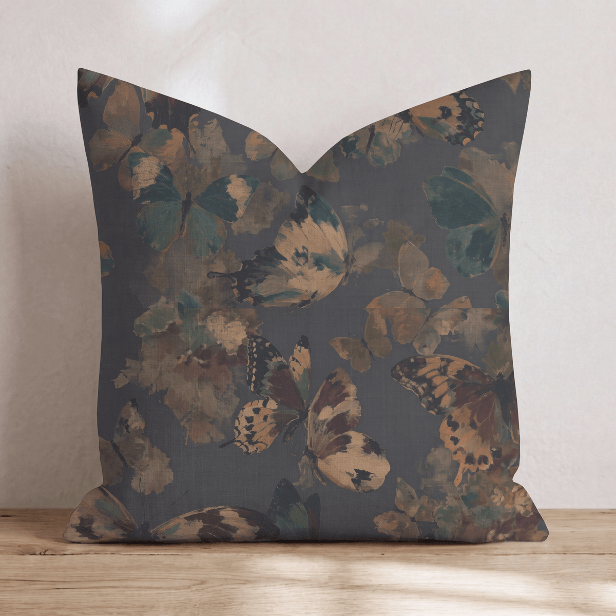 Plum Butterflies Throw Pillow throw pillow - Hillcroft Home