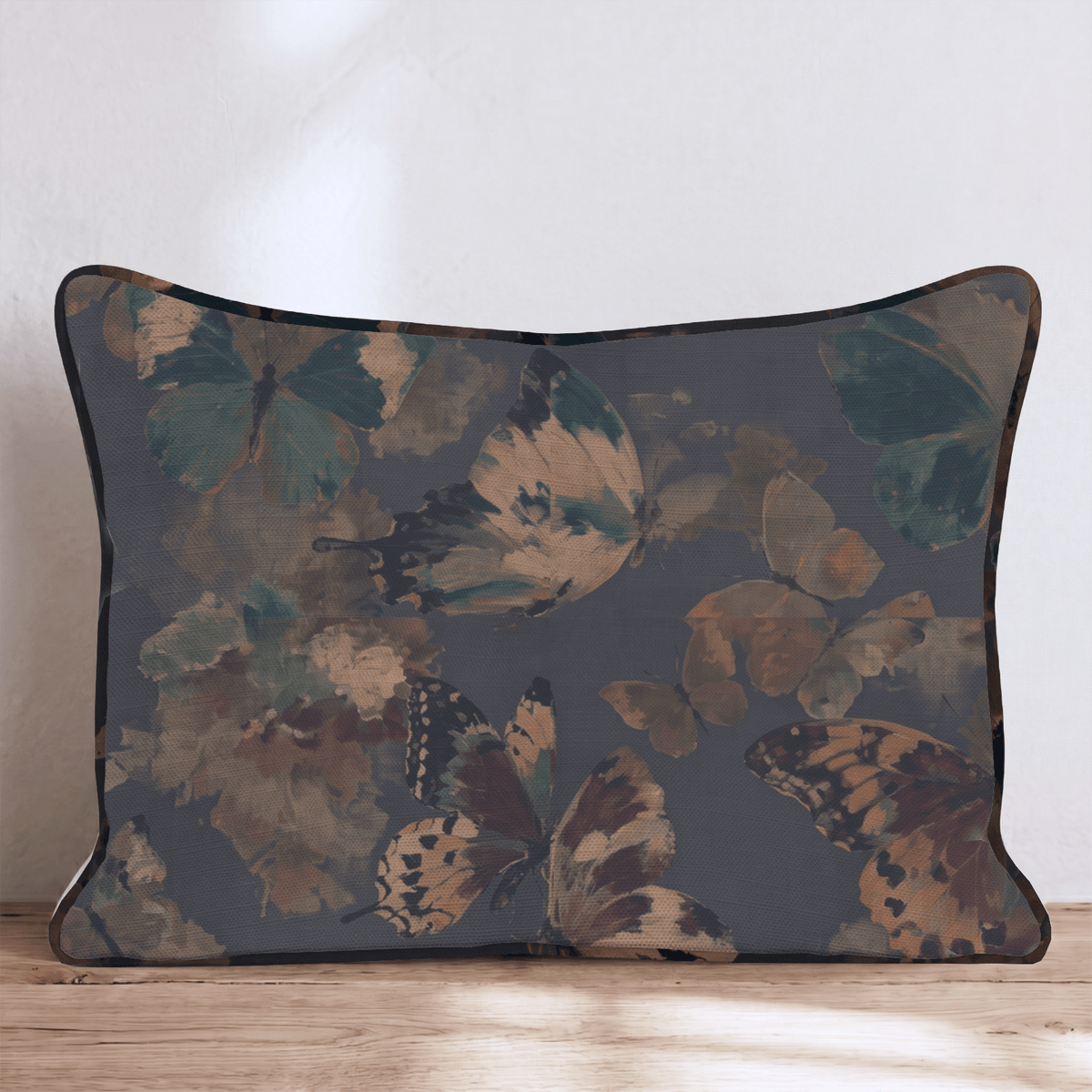 Plum Butterflies Throw Pillow throw pillow - Hillcroft Home