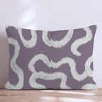 Plum Maze Ribbon Throw Pillow - Hillcroft Home
