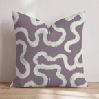Plum Maze Ribbon Throw Pillow - Hillcroft Home