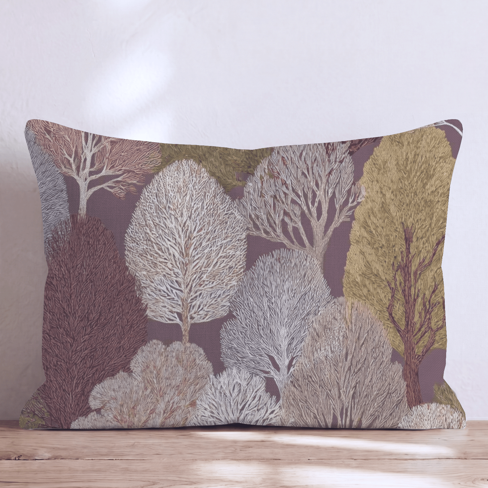 Plum Trees Throw Pillow - Hillcroft Home