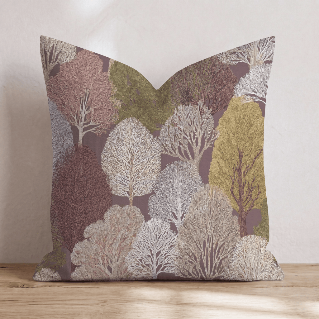 Plum Trees Throw Pillow - Hillcroft Home