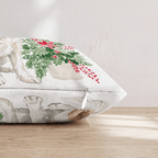 Poinsettia Bandana Cavalier King Charles Spaniel Throw Pillow - Hillcroft Home