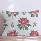 Poinsettia Court Throw Pillow throw pillow - Hillcroft Home