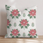 Poinsettia Court Throw Pillow throw pillow - Hillcroft Home