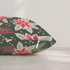 Poinsettia Wishes Throw Pillow throw pillow - Hillcroft Home