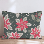 Poinsettia Wishes Throw Pillow throw pillow - Hillcroft Home