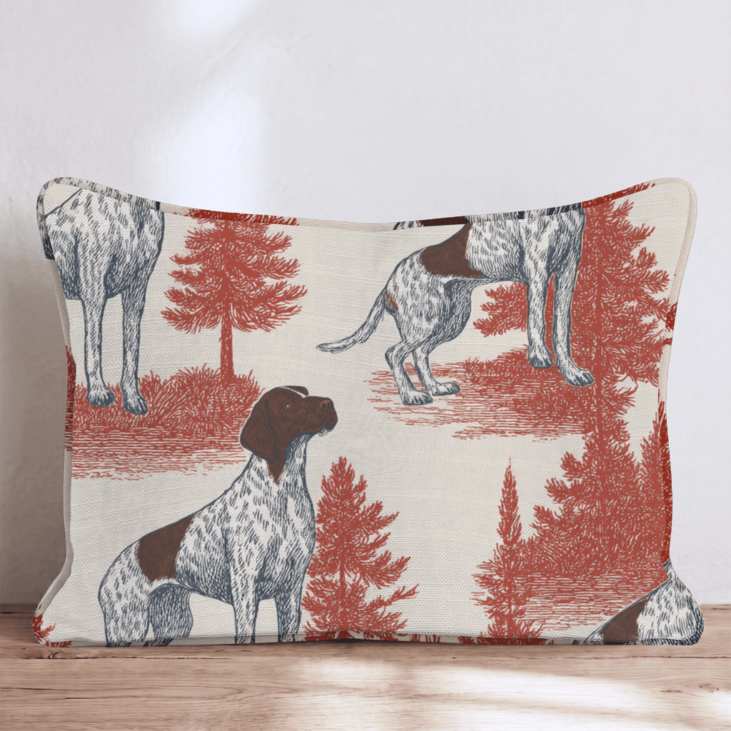 Pointer in the Pines Throw Pillow - Hillcroft Home
