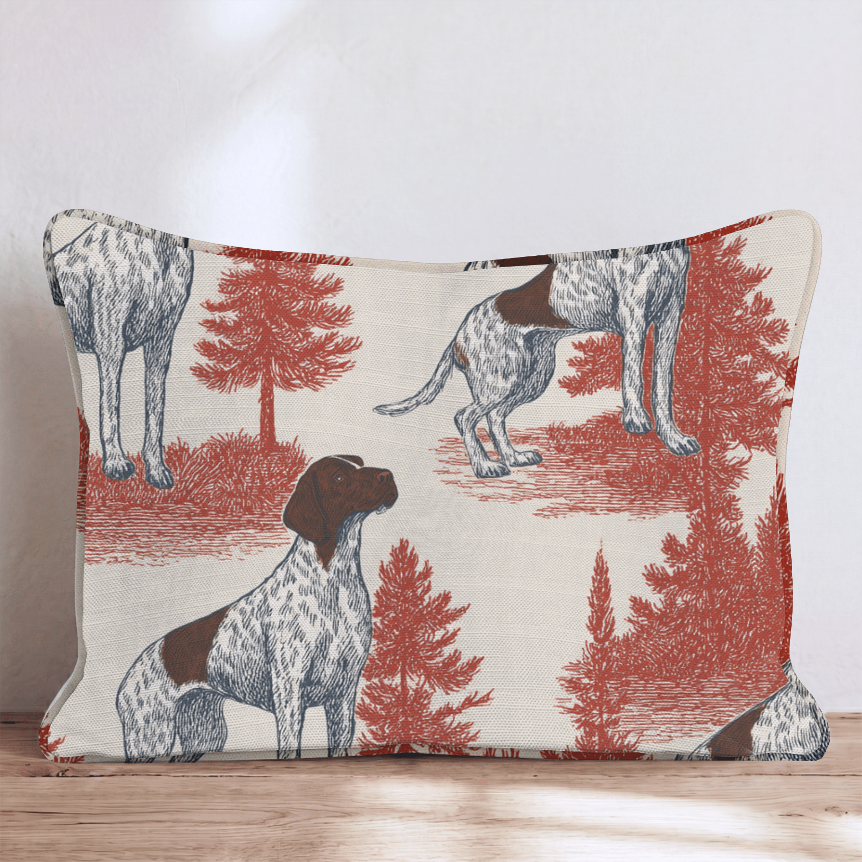 Pointer in the Pines Throw Pillow - Hillcroft Home