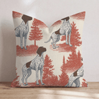 Pointer in the Pines Throw Pillow - Hillcroft Home