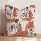 Pointer in the Pines Throw Pillow - Hillcroft Home