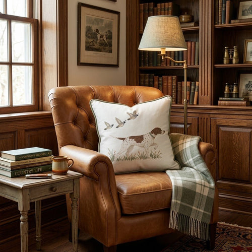 Pointer Weekend Throw Pillow - Hillcroft Home
