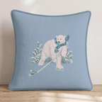 Polar Bear On Ice Throw Pillow - Hillcroft Home