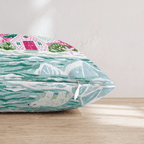 Polar Bear Pink Mountains Throw Pillow - Hillcroft Home