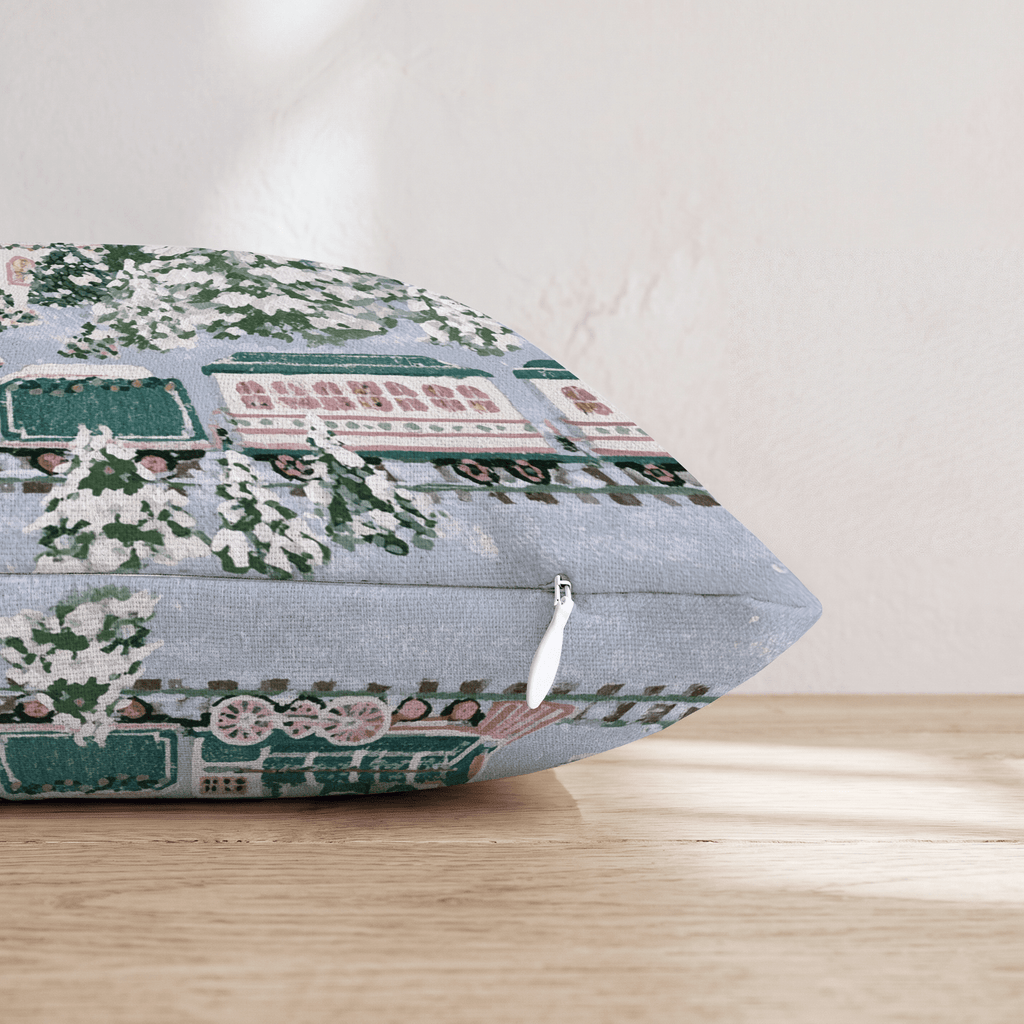 Polar Train Night Throw Pillow - Hillcroft Home