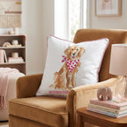 Polka Dot Bandana Golden Throw Pillow - Hillcroft Home