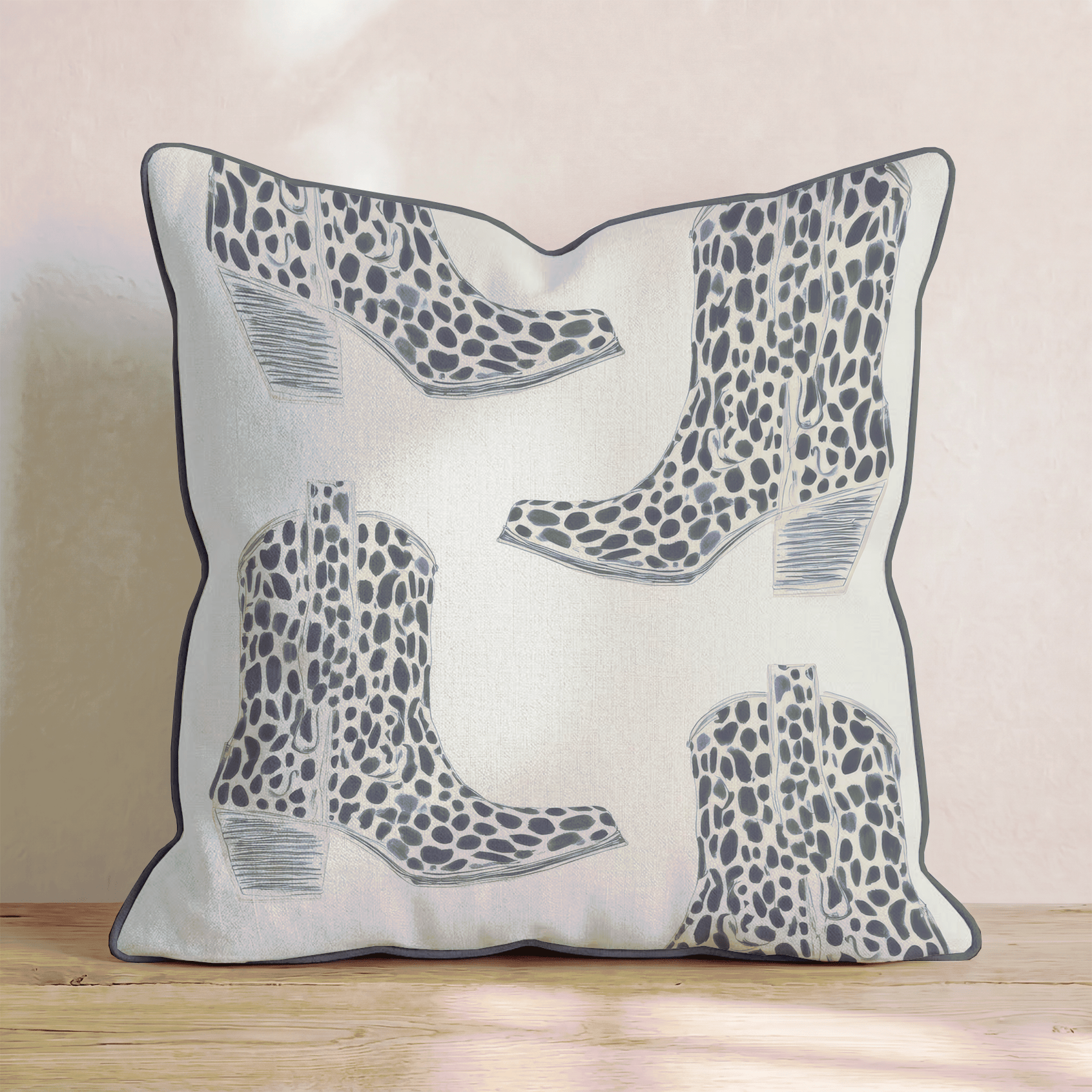 Polka Dot Boots Throw Pillow - Hillcroft Home