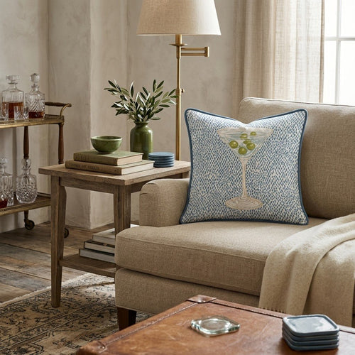 Polka Dot Martini Throw Pillow - Hillcroft Home