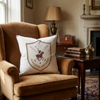 Polo Crest Throw Pillow - Hillcroft Home