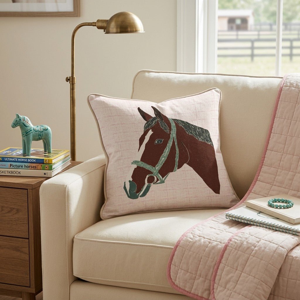 Polo Equine Throw Pillow - Hillcroft Home