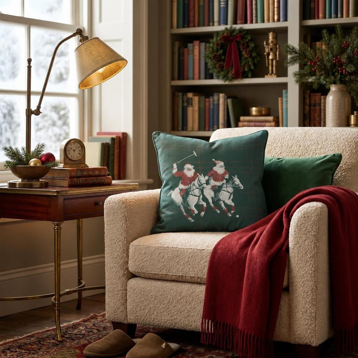 Polo Santa Throw Pillow throw pillow - Hillcroft Home