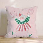 Pom Pom Mrs Claus Throw Pillow - Hillcroft Home