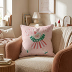 Pom Pom Mrs Claus Throw Pillow - Hillcroft Home