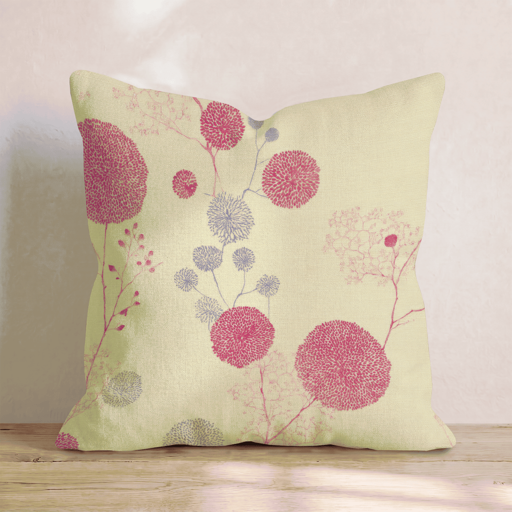 Pom Pom Scatter Yellow Throw Pillow - Hillcroft Home
