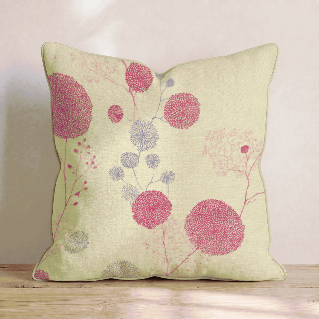Pom Pom Scatter Yellow Throw Pillow - Hillcroft Home