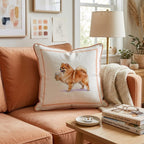 Pomeranian Coffee Throw Pillow - Hillcroft Home