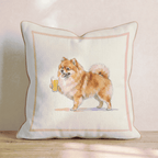 Pomeranian Lager Throw Pillow - Hillcroft Home