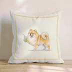 Pomeranian Matcha Throw Pillow - Hillcroft Home
