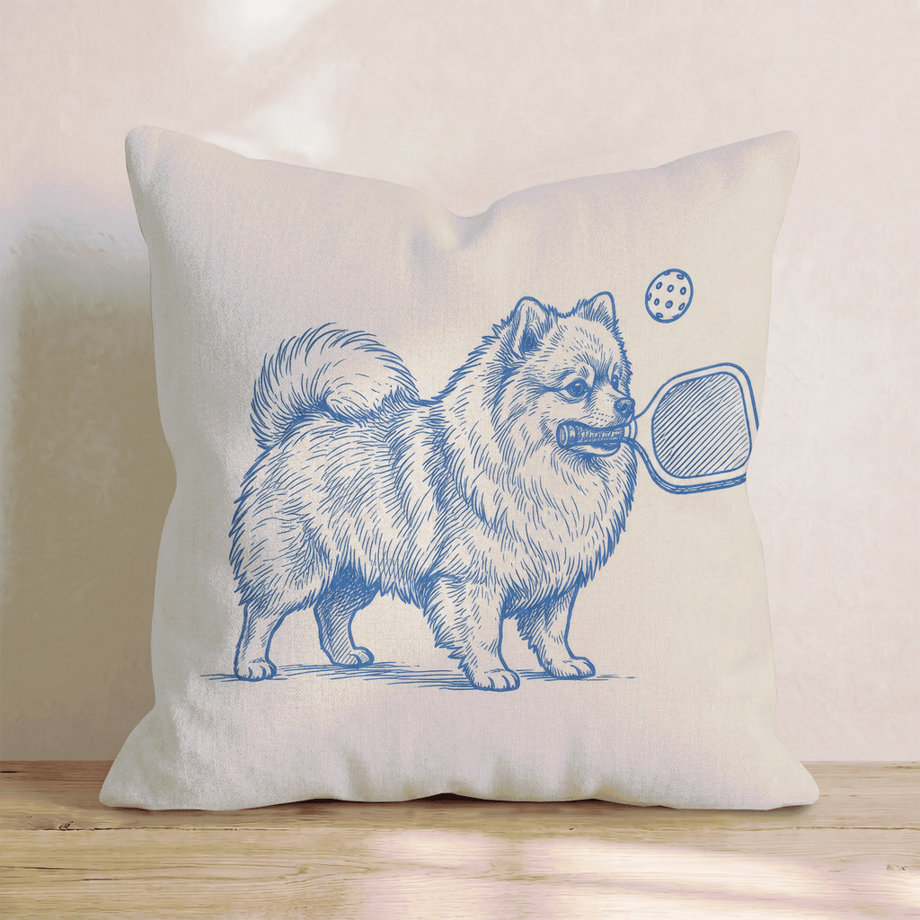Pomeranian Pickleball Throw Pillow - Hillcroft Home