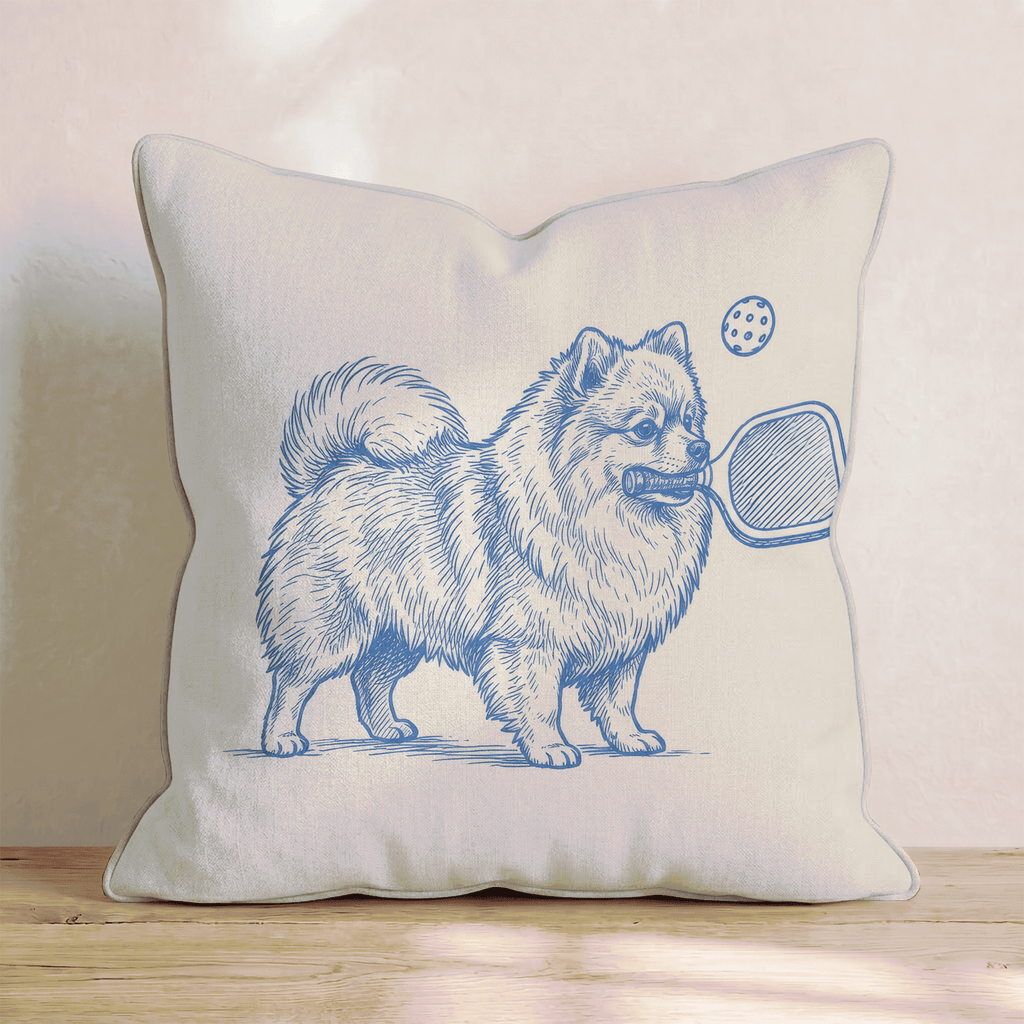 Pomeranian Pickleball Throw Pillow - Hillcroft Home
