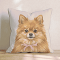 Pomeranian Portrait Throw Pillow - Hillcroft Home