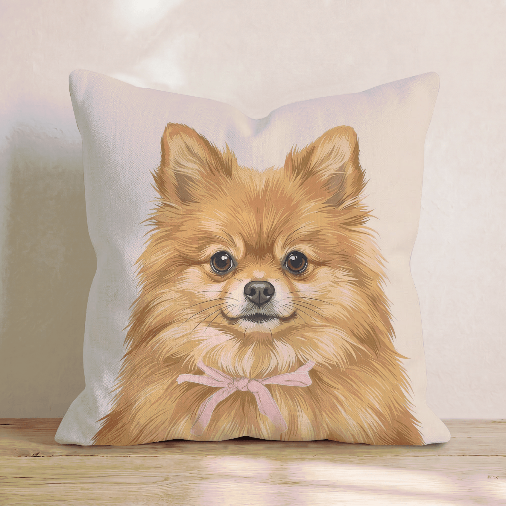 Pomeranian Portrait Throw Pillow - Hillcroft Home