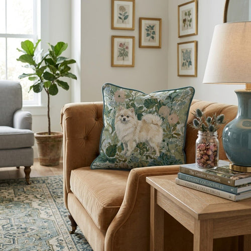 Pomeranian Power Throw Pillow - Hillcroft Home